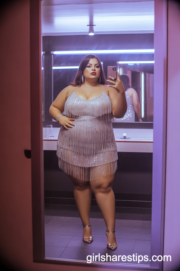 Silver Fringe Mini Dress