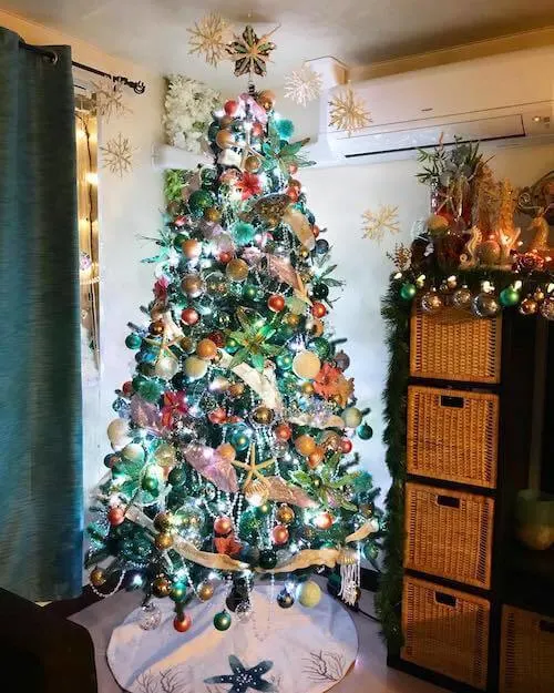 tropical christmas tree decorations