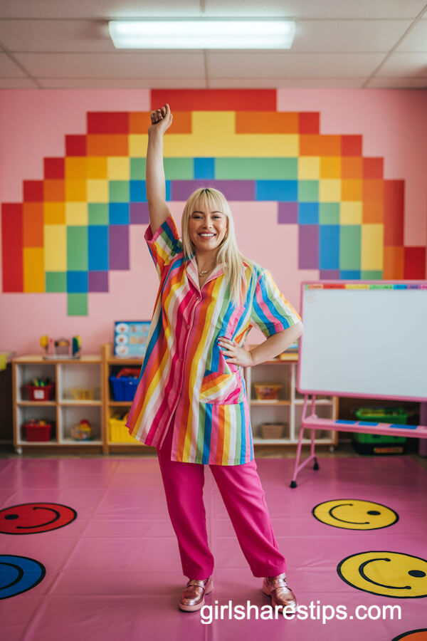 Rainbow Striped Celebration Look
