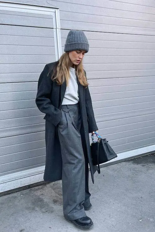 comfy trendy wide leg pants outfit