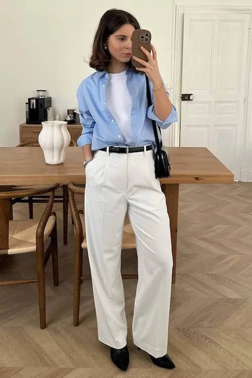 comfy trendy wide leg pants outfit