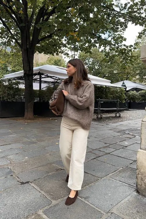 comfy trendy wide leg pants outfit