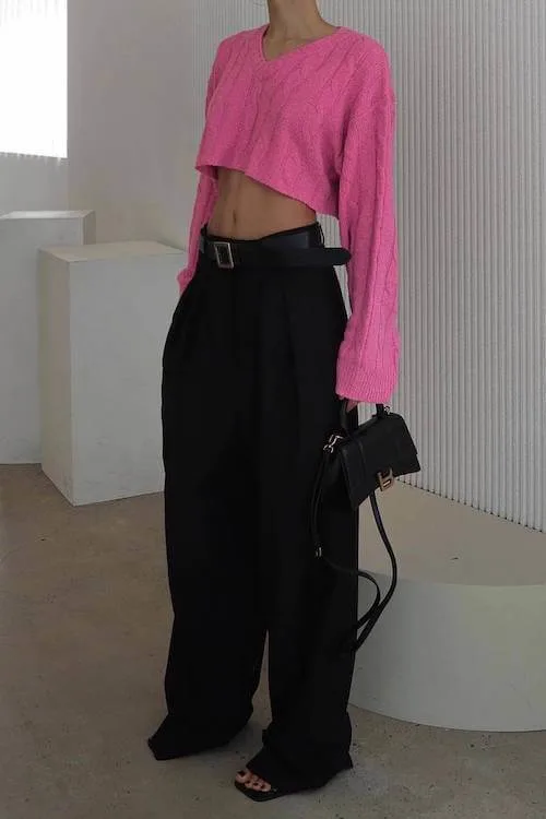 comfy trendy wide leg pants outfit