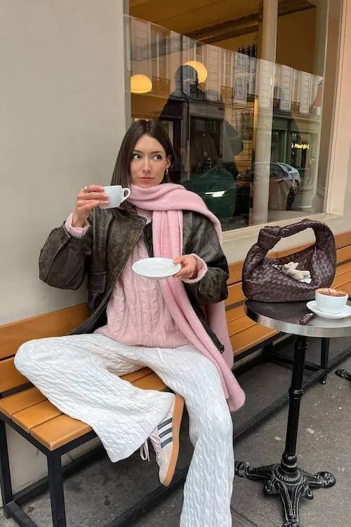 comfy trendy wide leg pants outfit