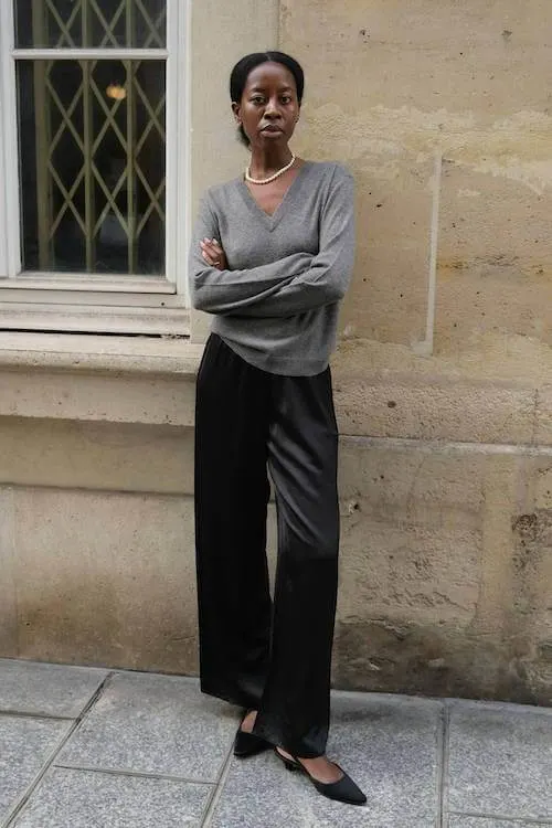 comfy trendy wide leg pants outfit