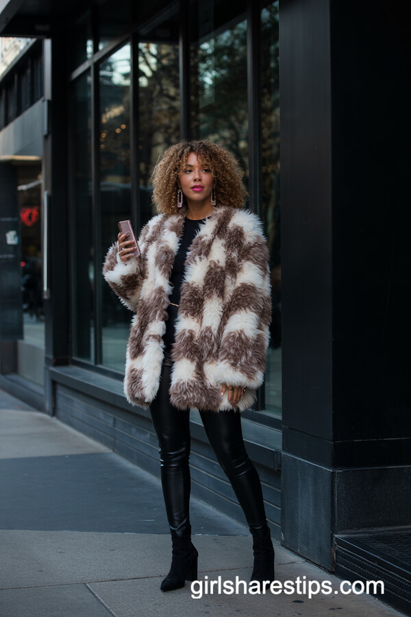 Faux Fur Coat & Leggings Luxe