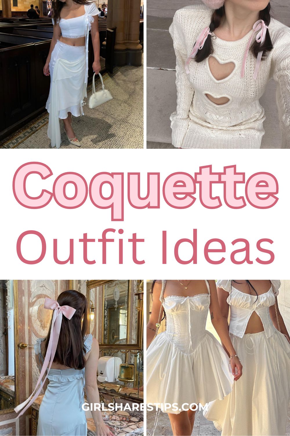 coquette outfit ideas collage