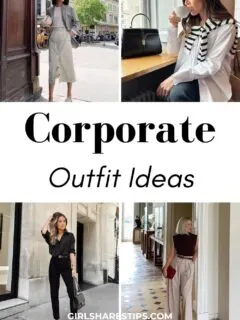 corporate outfits collage