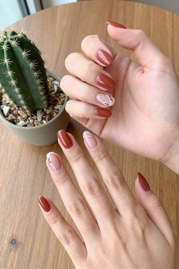 Rustic Terracotta Western Nail Art