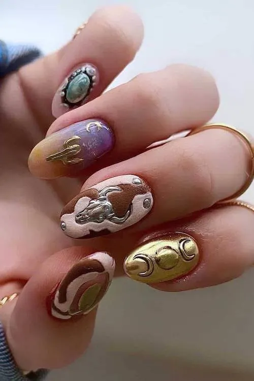 country nails western nails