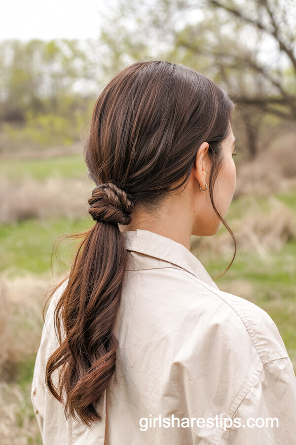 Low Ponytail with Twisted Base