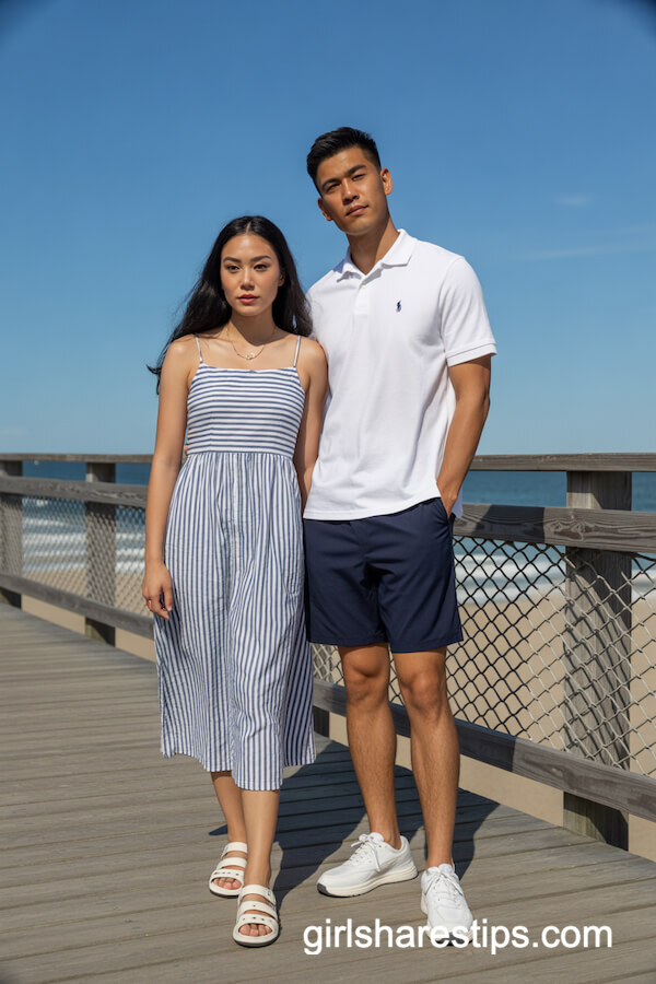 Navy-and-White Boardwalk Outfits