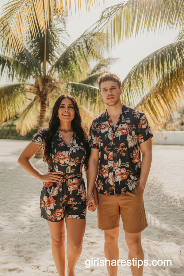 Bold Tropical Print Couple