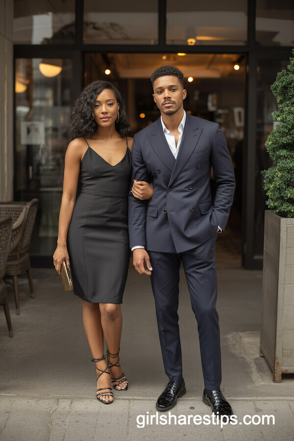 Little Black Dress Navy Suit