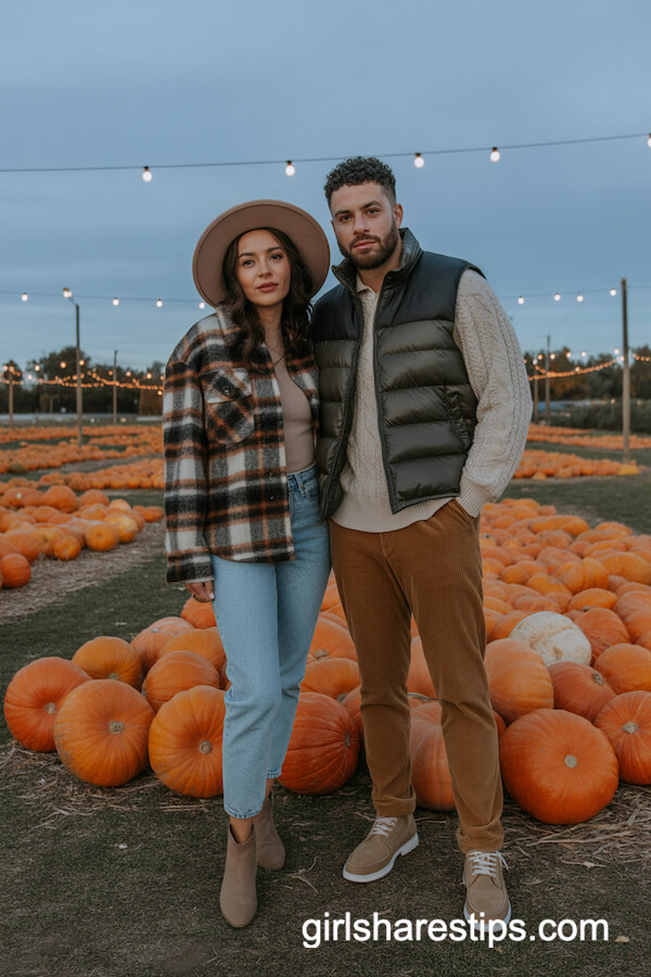 Plaid Shacket and Puffer Vest