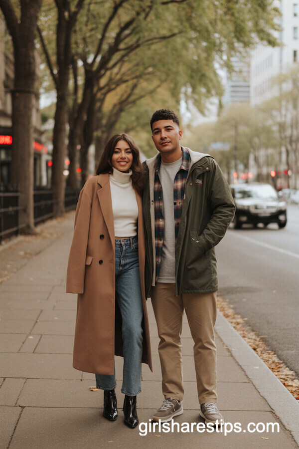 Turtleneck Sweater Layered Flannel