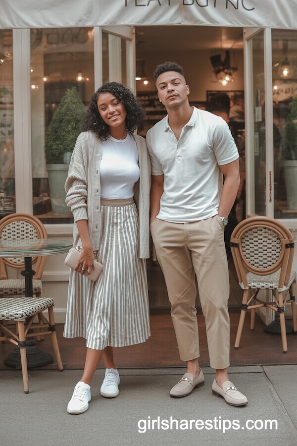 Midi Skirt Short-Sleeve Henley