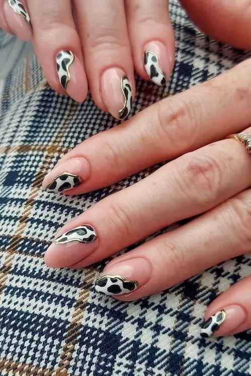 cow print nails