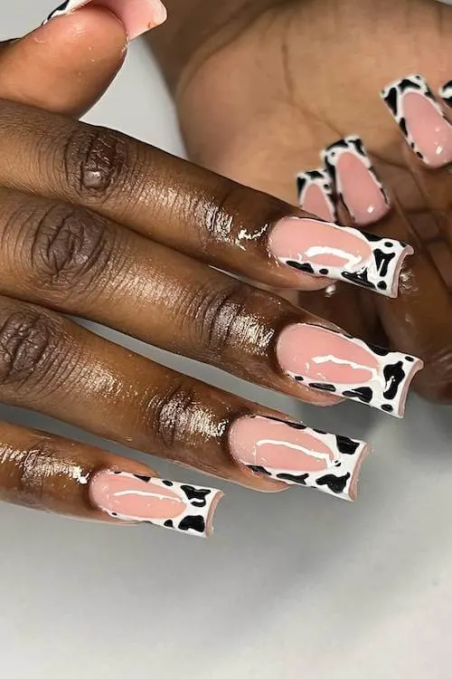 cow print nails