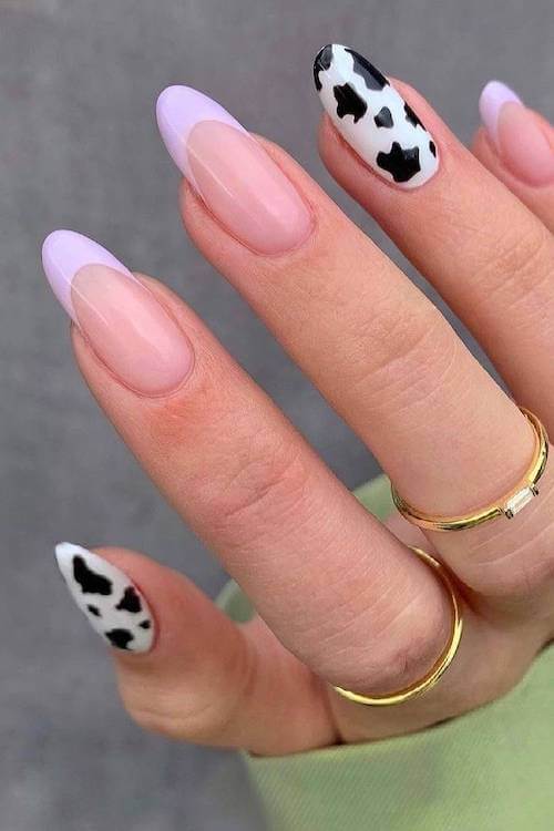 cow print nails