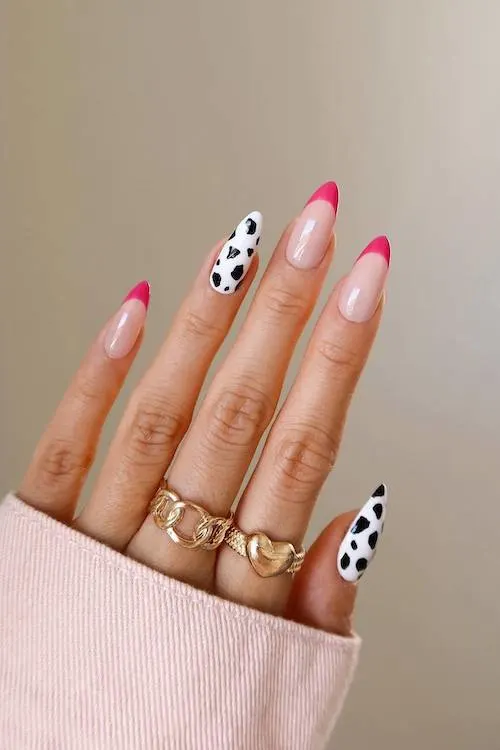 cow print nails