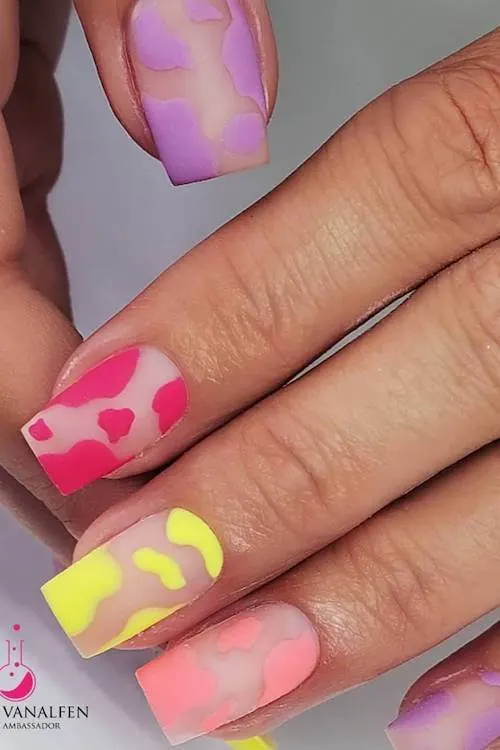 cow print nails