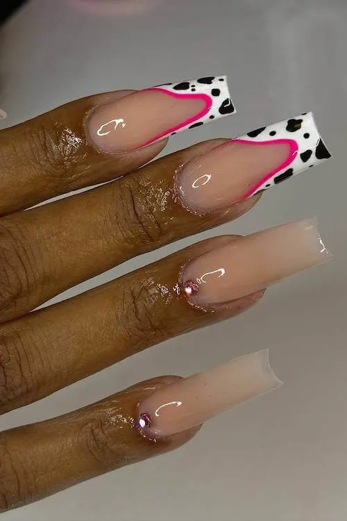 cow print nails