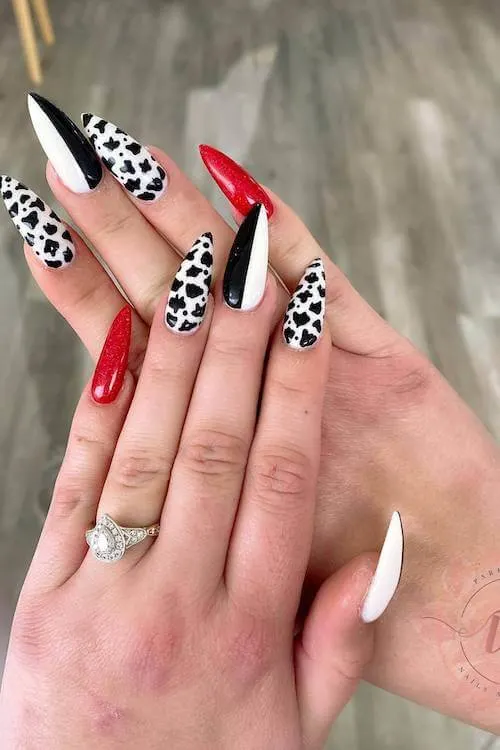 cow print nails