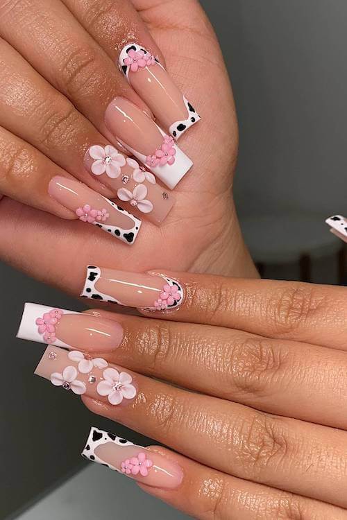 cow print nails