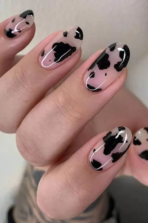 cow print nails