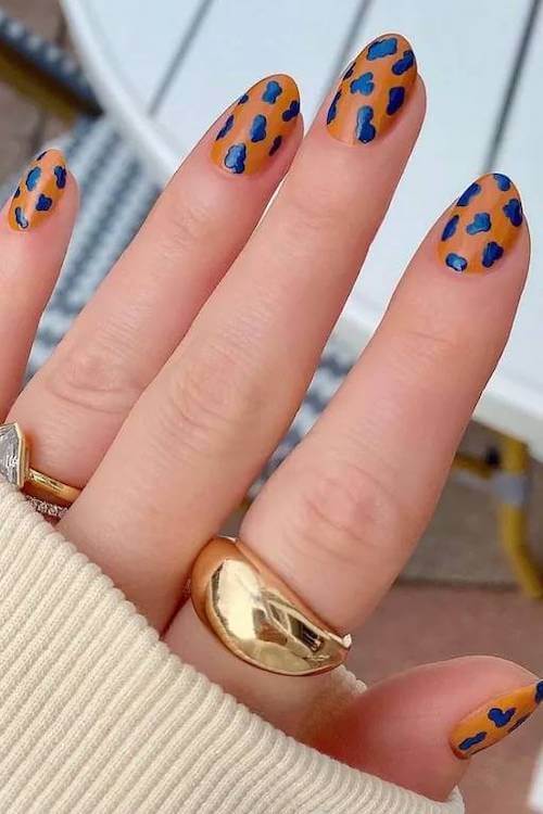 cow print nails