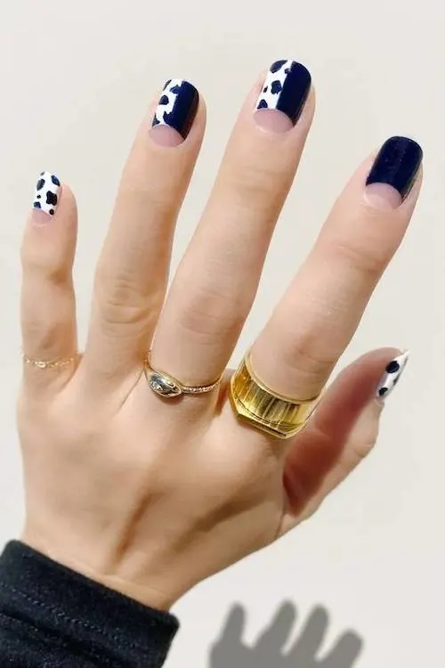 cow print nails