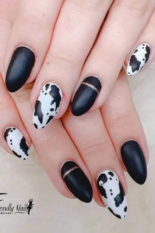 cow print nails