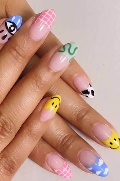 cow print nails