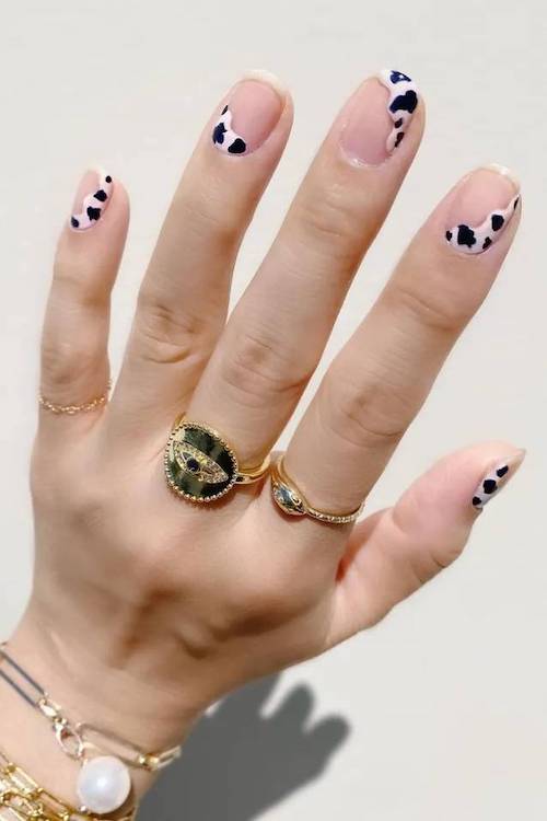 cow print nails