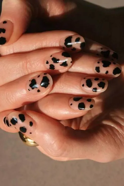 cow print nails