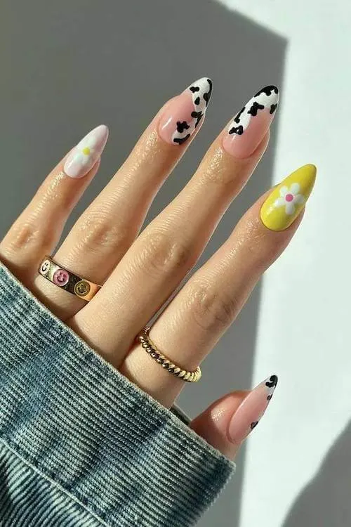 cow print nails