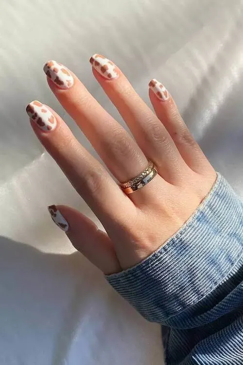 cow print nails