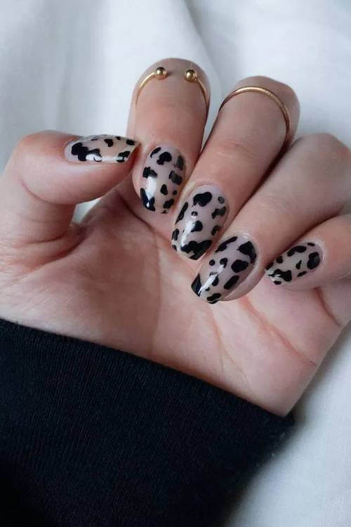 cow print nails