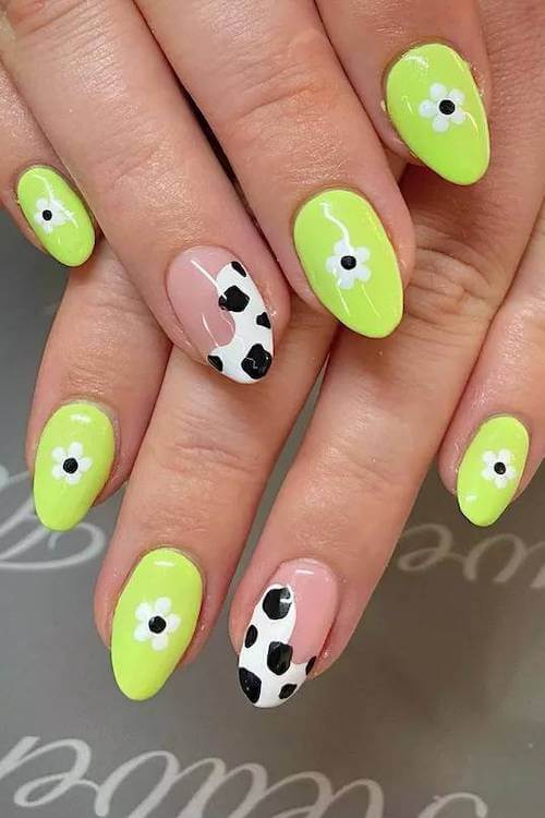 cow print nails