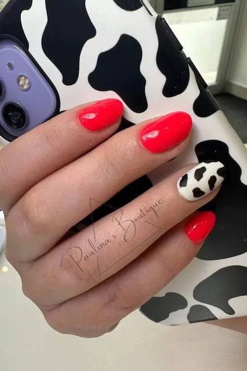 cow print nails