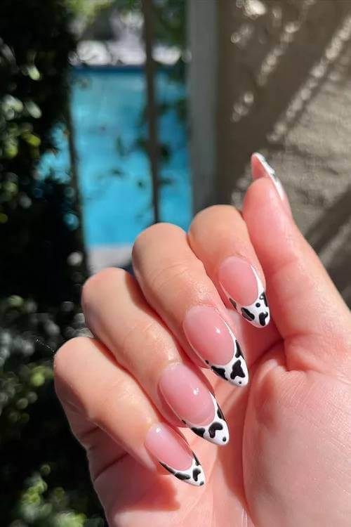 cow print nails