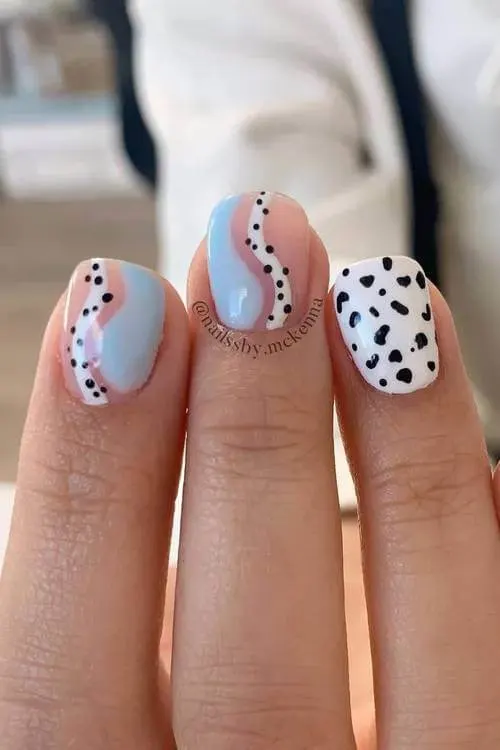 cow print nails