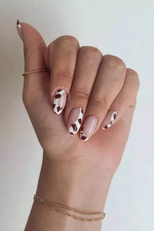 cow print nails