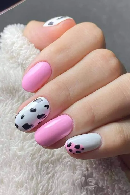 cow print nails