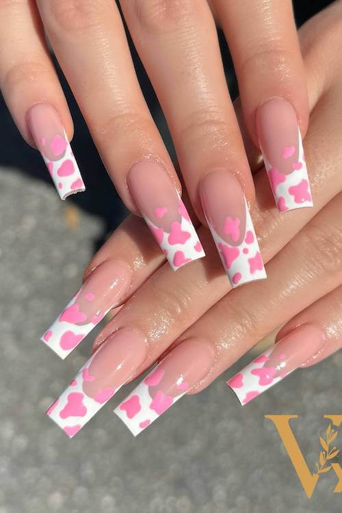 cow print nails