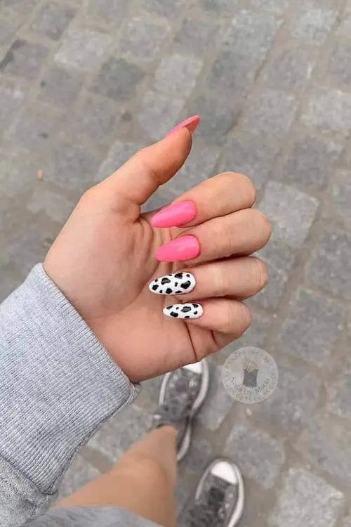 cow print nails