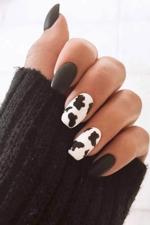 cow print nails