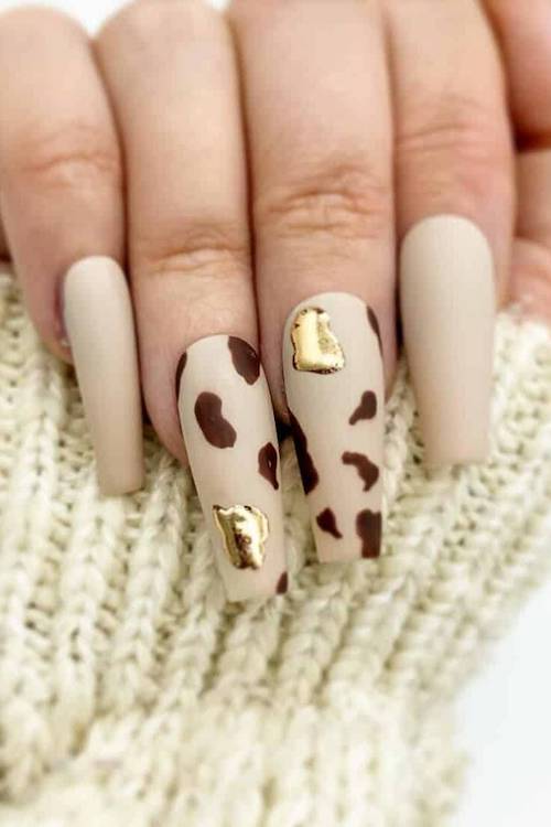 cow print nails