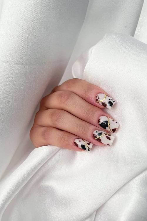 cow print nails